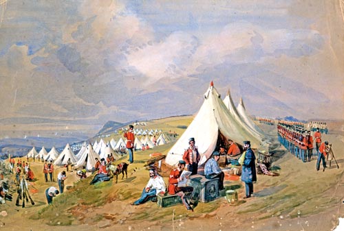 Napoleonic troops ancamped at Dover by William Burgess